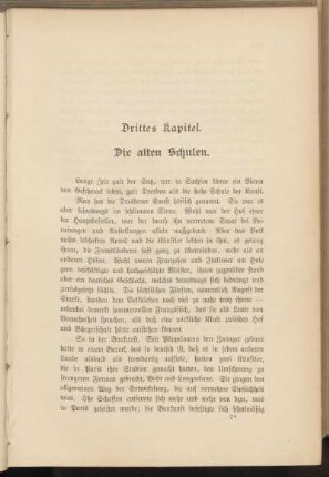 Drittes Kapitel. Die alten Schulen.