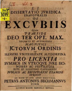 Diss. iur. inaug. de excubiis