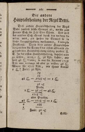Die andere Hauptabtheilung der Regel Detri