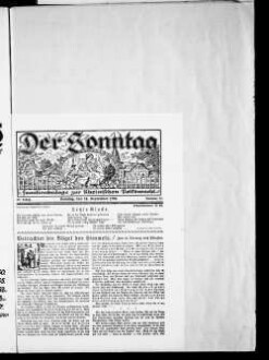 Der Sonntag. 1922-1933