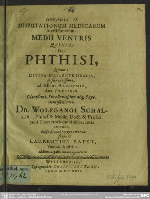De phthisi