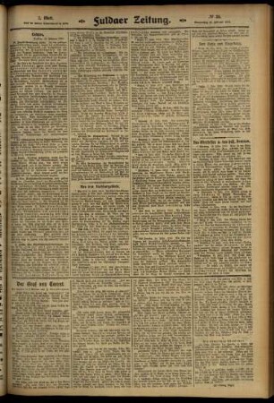 Zweite Ausgabe vom Donnerstag, den 13. Februar 1913.