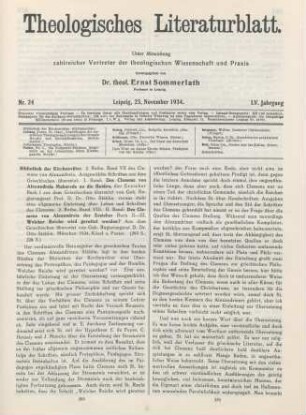 369-371 [Rezension] Des Clemens von Alexandreia Mahnrede an die Heiden