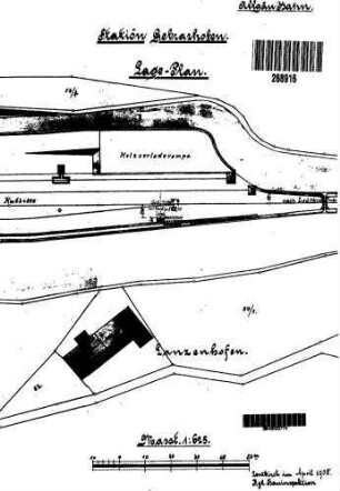 Gebrazhofen: Wellblechbude für Wärterposten Nr.61 Lageplan