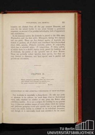 Chapter II. Constitution of the Auricula. - Properties of show flowers.