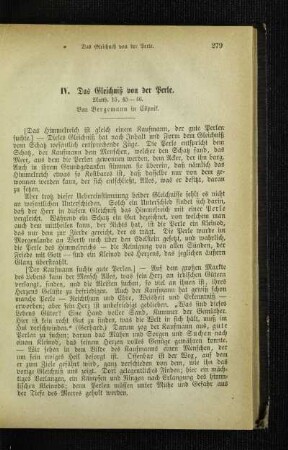 ¬Das¬ Gleichniß von der Perle : Matth. 13, 45-46