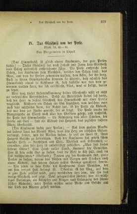 ¬Das¬ Gleichniß von der Perle : Matth. 13, 45-46