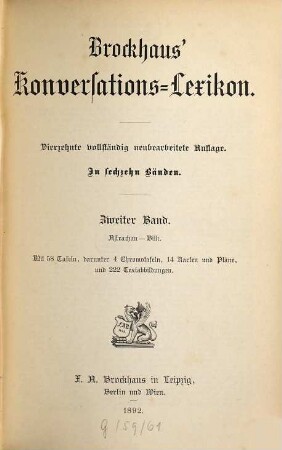 Brockhaus' Konversations-Lexikon : in sechzehn Bänden, 2