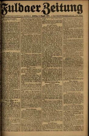 Ausgabe vom Freitag, den 08. August 1919.