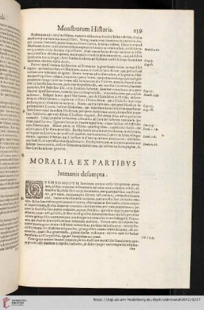Moralia ex Partibvs