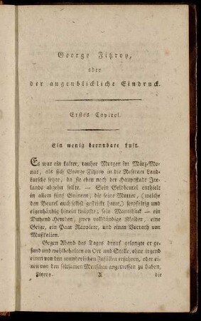 Erstes Capitel. Ein wenig brennbare Luft