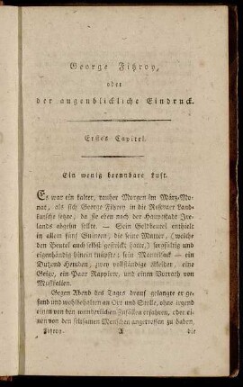 Erstes Capitel. Ein wenig brennbare Luft