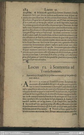 Locus 51. à Sententia ad Transactionem