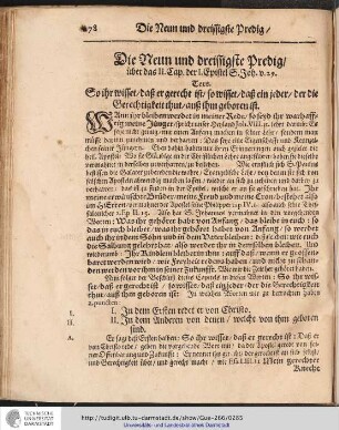 Die Neun und dreissigste Predig