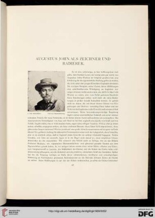 August John als Zeichner und Radierer
