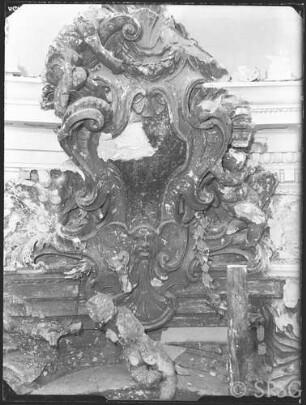 Berlin, Schloss Charlottenburg, Altes Schloss, Ovaler Saal, R.: 211, Südkartouche.
