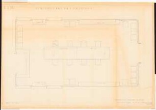 Reichsluftfahrtministerium, Berlin: Saalbau, Besprechungszimmer: Grundriss 1:20 (Bestuhlung)