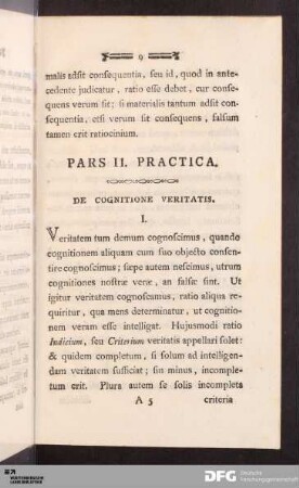 Pars II. Practica.