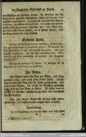 Siebente Fabel