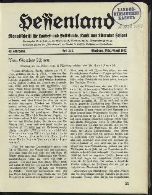 Heft 3/4, März/April 1932