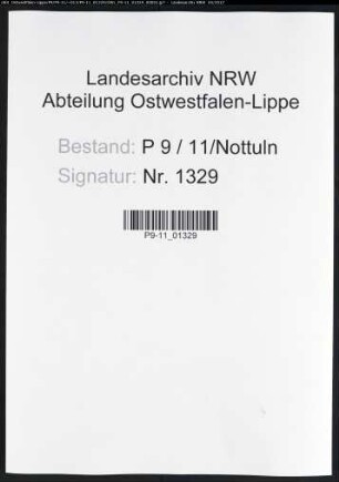 Sterberegister Standesamt Nottuln