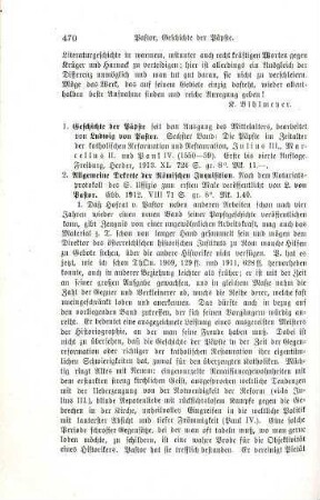 470-472 [Rezension] Pastor, Ludwig von, Geschichte der Päpste im Zeitalter der katholischen Reformation und Restauration