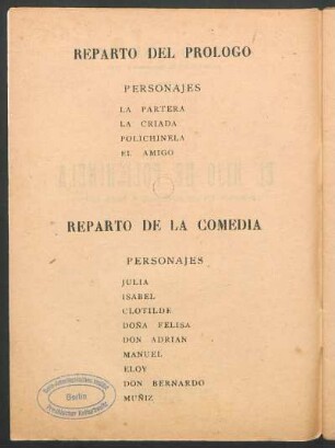 Reparto del prólogo