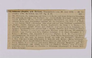 Informationen zum Stammbuch