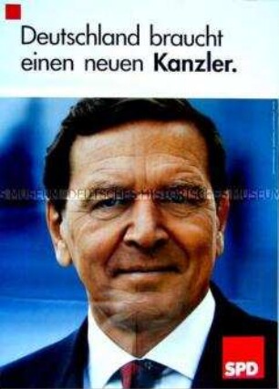 Wahlplakat der SPD zum Bundestagswahlkampf 1998 (A0)