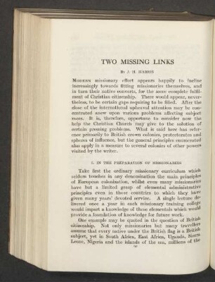 Two missing links