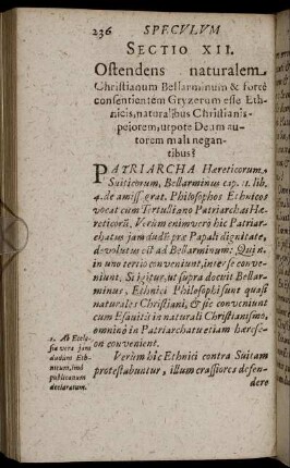 Sectio XII. Ostendens naturalem. Christianum Bellarminum & forrè consentientem Gryzerum este Ethenicis, naturalibus ...