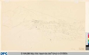 Skizze einer italienischen Berglandschaft
