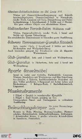 Musikinstrumente, Beleuchtungskörper