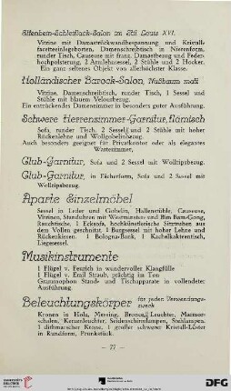Musikinstrumente, Beleuchtungskörper