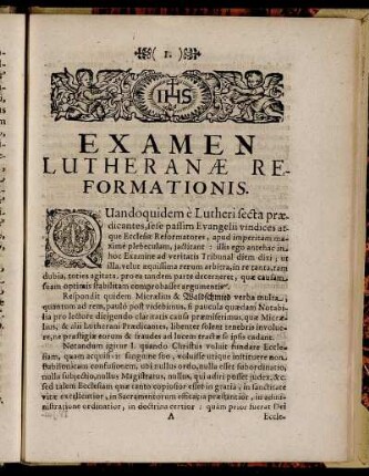 Examen Lutheranae Reformationis
