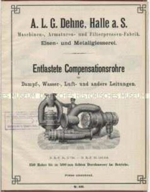 Entlastete Kompensationsrohre für Dampf-, Wasser-, Luft- und andere Leitungen.