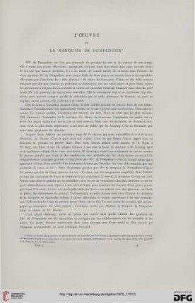 L'oeuvre de la Marquise de Pompadour
