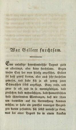 War Gellert furchtsam