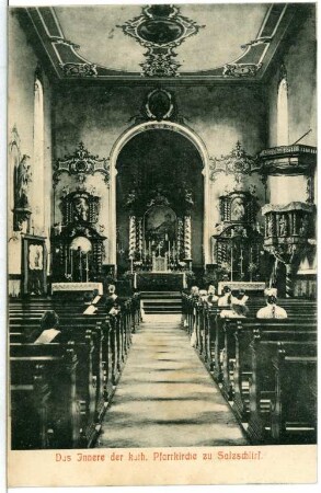 Salzschlirf. Inneres der Katholischen Pfarrkirche