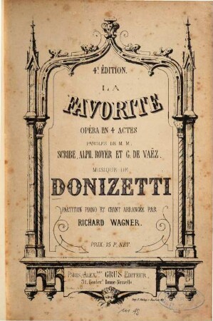 La favorite : paroles de M. M. Scribe, Alph. Royer et G. de Vaez