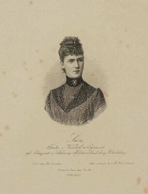 Bildnis von Luise (1858-1936) Fürstin zu Waldeck und Pyrmont