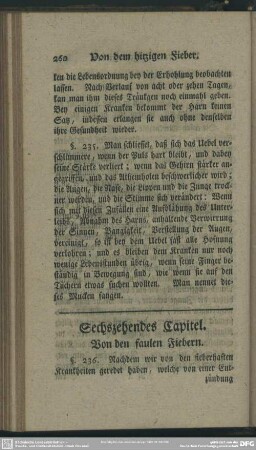 Sechszehendes Capitel. Von den faulen Fiebern