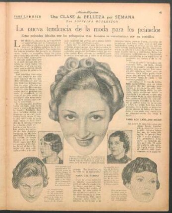 La nueva tendencia de la moda para los peinados : Una clase de belleza por semana