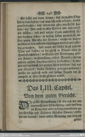 Das LIII. Capitel. Von dem guten Gerücht
