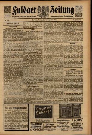 Zweite Ausgabe vom Montag, den 07. Dezember 1908.
