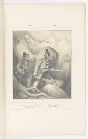 Chasseurs de chamois, Blatt 7 der Folge "Souvenirs du Tyrol, du Vorarlberg et de la haute Bavière"