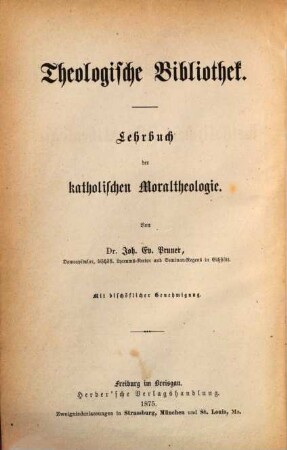 Lehrbuch der katholischen Moraltheologie