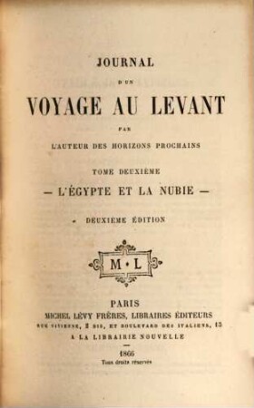 Journal d'un voyage au Levant, 2