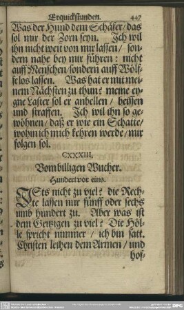 CXXXIII. Vom billigen Wucher