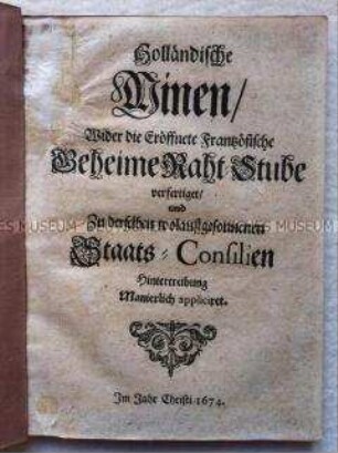 Bericht über den Holländischen Krieg